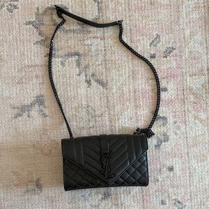 Black Chevron Crossbody Bag